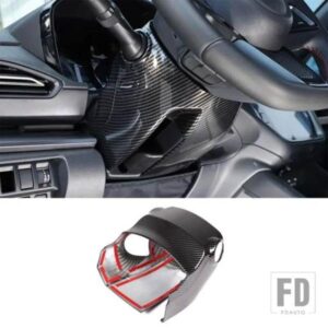 スバル WRX 2022 2023 ABS カーボンステアリングホイールステアリングコラムカバーインテリアアクセサリー