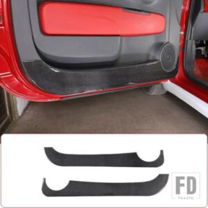フィアット 2011-2019 ソフトカーボン車内ドアアンチキックパネルカバートリムカーアクセサリー