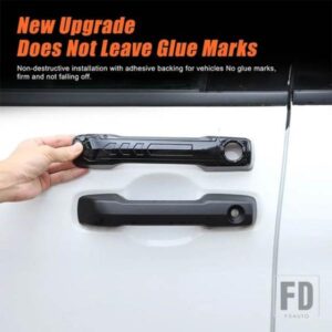 トヨタ タンドラ/セコイア 2022 + ABS ブラックカースタイリング車外装ハンドルカバーステッカー車外装アクセサリー 4 個