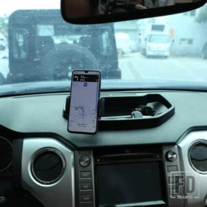 2014-2020 トヨタタンドラ ABS ダッシュボード携帯電話ホルダー収納ボックスカーインテリアアクセサリー