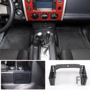2007-2021 トヨタ FJ クルーザー合金黒カーセンターコンソールギア収納バスケット両側カーアクセサリー LHD