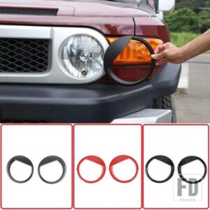 2007-2021 トヨタ FJ クルーザー ABS マットブラック形状ヘッドライト装飾ステッカー車外装アクセサリー