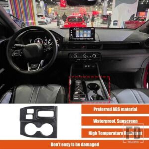 ホンダパイロット 2023-2024 ABS カーボンスタイルセンターコントロールシフトパネルカバーインテリアアクセサリー