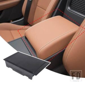 ジャガー F-TYPE 2013 + ABS ブラックセンターコンソールアームレストボックスプライバシー収納ボックスインテリアアクセサリー 1 個
