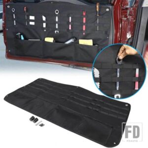 トヨタ FJ クルーザー 2007-2021 オックスフォード布黒カースタイリングリアドア多機能収納バッグ自動