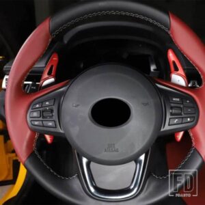2019-2022 トヨタ GR スープラ A90 合金ステアリングホイールパドル装飾ステッカーインテリアアクセサリー