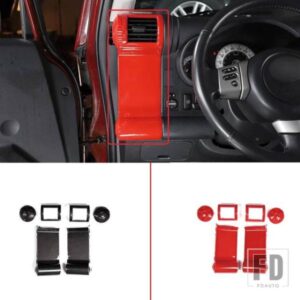 2007-2021 トヨタ FJCRUISER ABS カーボンカースタイリングインパネサイドエアアウトレット装飾フレームステッカーカーパーツ