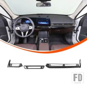 BMW X1 IX1 U10 U11 2023-24 ABS 黒木目カーセンターコントロールエアアウトレット装飾フレームステッカーカーアクセサリー LHD
