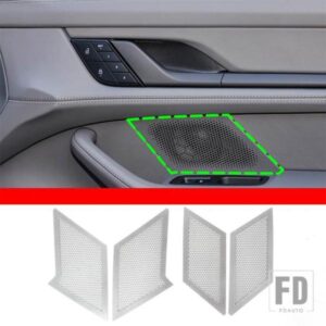2019-2022 ポルシェタイカンステンレスドアの上部とアンダースピーカーメッシュステッカーアクセサリー
