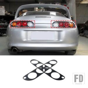 トヨタスープラ 1993-2002 合金黒カースタイリングテールライト装飾パッチ車外装アクセサリー 2 個