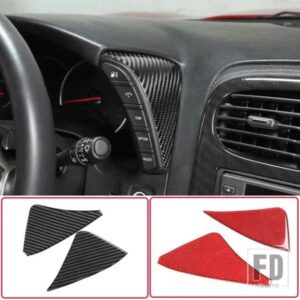 シボレーコルベット C6 2005-2013 アクセサリーインテリアトリムソフトカーボンダッシュボードサイド装飾ステッカー