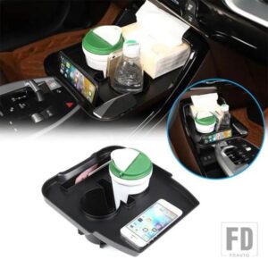 BMW IX1 X1 U10 U11 2023-24 ABS ブラック中央制御水カップホルダー携帯電話トレイ収納ボックスカーアクセサリー LHD