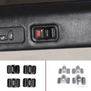 2003-2007 ハマー H2 ABS カーボンスタイルカースタイリング安全ロックスイッチ装飾カバーステッカー内装部品