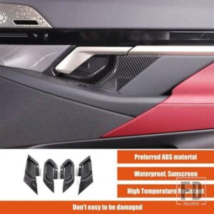 BMW 5 シリーズ G60 2024 + ABS カーボン車インナードアボウルステッカー車室内装飾アクセサリー 4 個