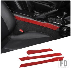 カーセンターコントロールギアシフトサイドトリムステッカー装飾カバーマツダ MX-5 2016-2024 ソフトカーボンカーアクセサリー