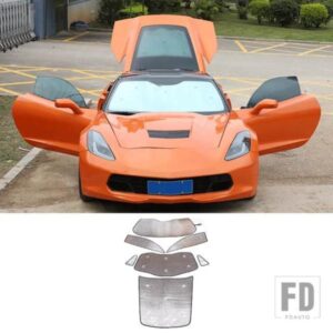 2014-2019 シボレーコルベット C7 フロントガラス全窓ガラス日焼け止め UV サンバイザーカーアクセサリー