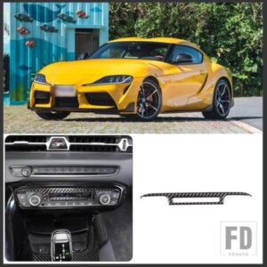 2019-2022 トヨタスープラ GR A90 ソフトカーボンカースタイリング空調スイッチパネルステッカーインテリアアクセサリー