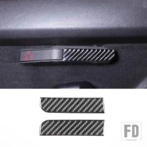 シボレーコルベット C6 2005-2013 ソフトカーボン緊急ドアロックカバートリムステッカーカーアクセサリー