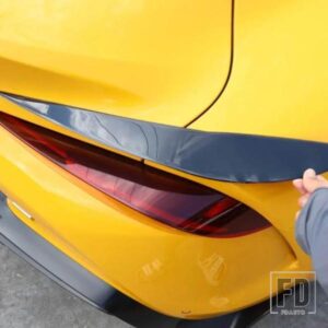 トヨタ GR スープラ MK5 A90 2019-2023 PVC 黒リアテールライトアイブロウ装飾ステッカーカーアクセサリー