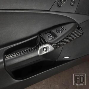 シボレーコルベット C6 2005-2013 ソフトカーボンドアハンドルパネルカバートリムステッカーカーアクセサリーインテリア