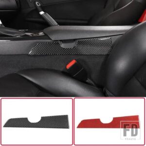 シボレーコルベット C6 2005-2013 ソフトカーボンアームレストボックスサイドトリムストリップステッカーカーアクセサリー
