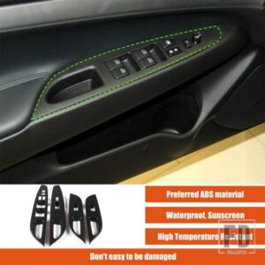 インフィニティ G シリーズ 2009-2013 ABS カーボンカースタイリングガラスリフトボタンフレームステッカー車内アクセサリー