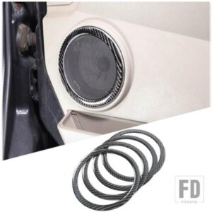 ハマー H2 2003-2007 ソフトカーボンドアフロンスピーカーリングパネルステッカーインテリアアクセサリー