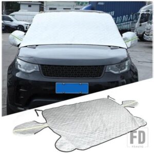 ランドローバーディスカバリー 5 LR5 2017-24 綿ベルベットフロントガラス雪抗霜カバー冬氷雪シールドカーアクセサリー