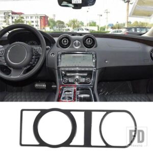 2010-2019 ジャガー XJ ステンレス黒カーセンターコントロールギアボタンフレームステッカー車内アクセサリー