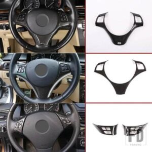 BMW 1 シリーズ 3 シリーズ E87 E90 E92 2004-2012 ABS ステアリングホイール装飾カバートリムフレームステッカーインテリアアクセサリー