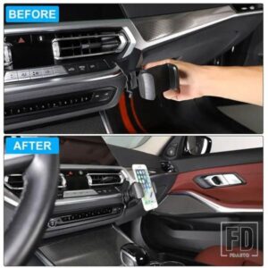 BMW 3 シリーズ G20 2020-2022 ABS ブラックカーセンターコントロールエアアウトレット右側携帯電話ホルダーカーインテリアアクセサリー