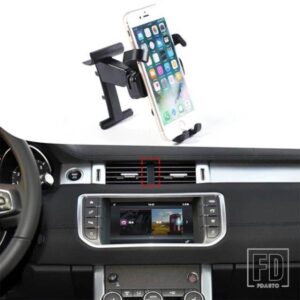ランドローバー EVOQUE 2012-2018 ABS ブラック中央制御エアアウトレット携帯電話ホルダーカーインテリアアクセサリー