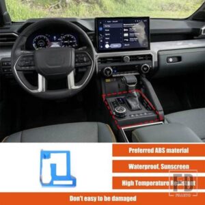 トヨタタコマ 2024 + ABS センターコンソールギアシフトボックスパネルトリムカバーステッカーギアレター飾るカバーステッカー LHD