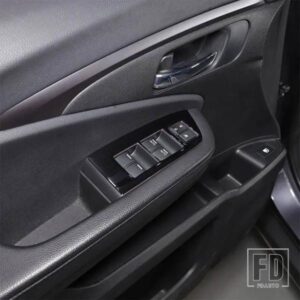 ホンダパイロット 2016-2022 PVC 黒窓ガラスリフトスイッチボタンコントロールパネルカバートリムステッカーカーアクセサリー