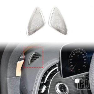 メルセデス ベンツ E クラス W214 2024 + ステンレスダッシュボードサイドエアアウトレットダストカバーステッカーカーアクセサリー