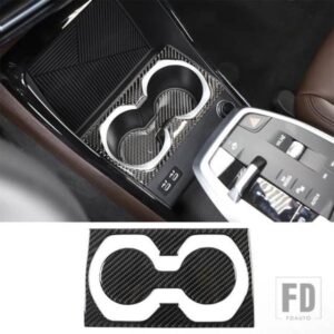 BMW X1 U11 2023-2024 中央制御水カップホルダーパネル装飾ステッカーソフトカーボンインテリアアクセサリー