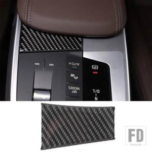BMW X1 U11 2023-2024 ソフトカーボン自動カーセンターコントロールアームレストスイッチステッカー自動