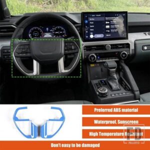 トヨタタコマ 2024 ABS カーボンステアリングホイールストリップカバートリムステッカーカーアクセサリー