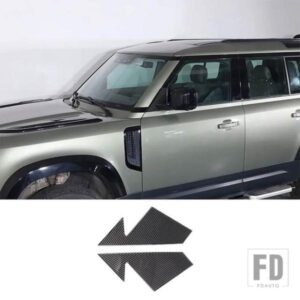 ランドローバーディフェンダー 110 2020-2024 ソフトカーボン車外装バックミラーベースパネルステッカーカーアクセサリー