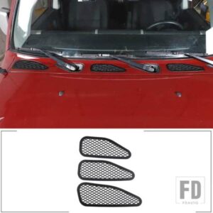2007-2021 トヨタ FJ クルーザーステンレス黒カースタイリングマシンカバー通気性メッシュカバーステッカーカーアクセサリー