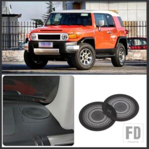 2007-2021 トヨタ F FJ クルーザーステンレスダッシュボードスピーカーメッシュカバーステッカーインテリアアクセサリー 2 個セット