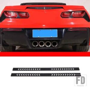 2014-2019 シボレーコルベット C7 ステンレスカースタイリングリアフォグランプバンパーガードステッカー車外装アクセサリー