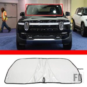 RIVIAN R1T テープカースタイリングフロントガラス抗 UV 太陽マットアクセサリー