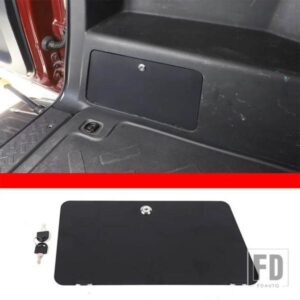 トヨタ FJ クルーザー 2007-2021 カーボン黒トランク左側セキュリティ収納プライバシー安全なインテリアアクセサリー