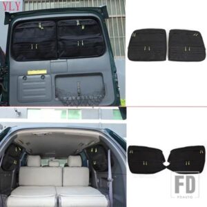 トヨタランドクルーザープラド FJ120 オックスフォード布黒テールゲートサイドウィンドウツール収納袋収納ボックスインテリアアクセサリー