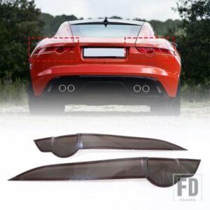 ジャガー F-TYPE 2013-2020 ABS 黒テールライトブラックシェルテールライトトリムカバーステッカーカーアクセサリー