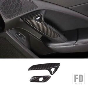 2014-2019 シボレーコルベット C7 Z06 ABS カーボンカースタイリングドア電気スイッチボタンフレームステッカーカーパーツ