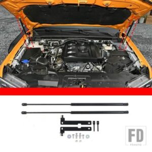 フォードレンジャー T9 2022-2024 カーボン黒フロントフード油圧ロッド減速ロッドサポートロッドアクセサリー