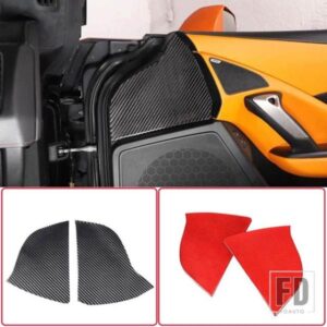 2014-2019 シボレーコルベット C7 ソフトカーボンカースタイリングドア防止クッションステッカー自動