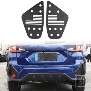 2024 + スバル CROSSTREK 合金黒カースタイリングリアフォグライトパッチ車外装アクセサリー 2 個